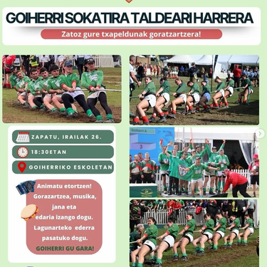Goiherri sokatira taldeari harrera