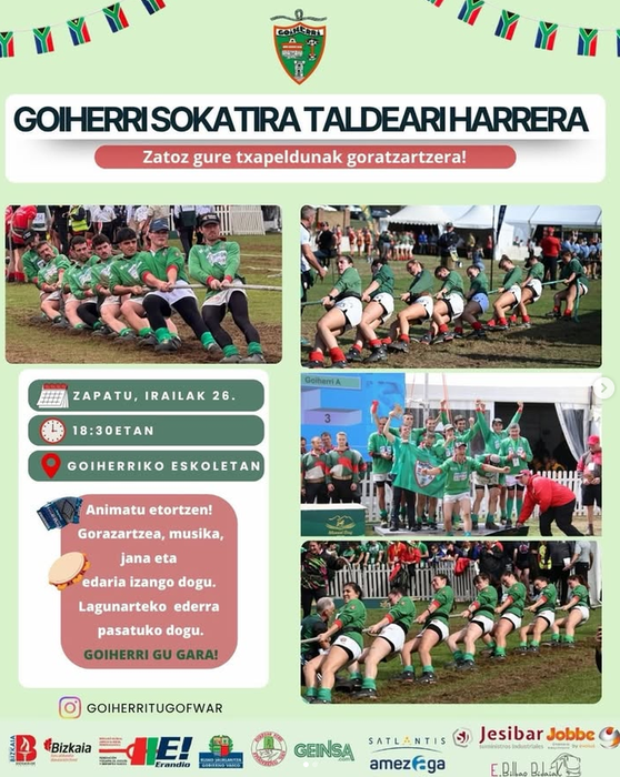 Goiherri sokatira taldeari harrera