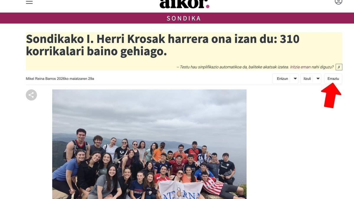 Sinpleago, baina mamia galdu gabe