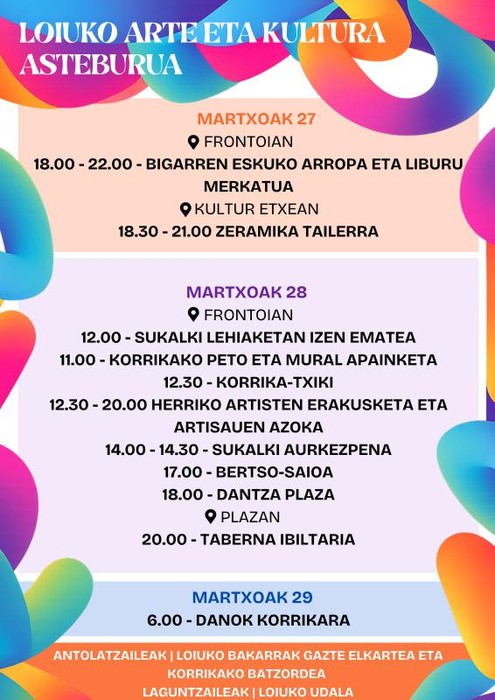 Loiuko arte eta kultura asteburua