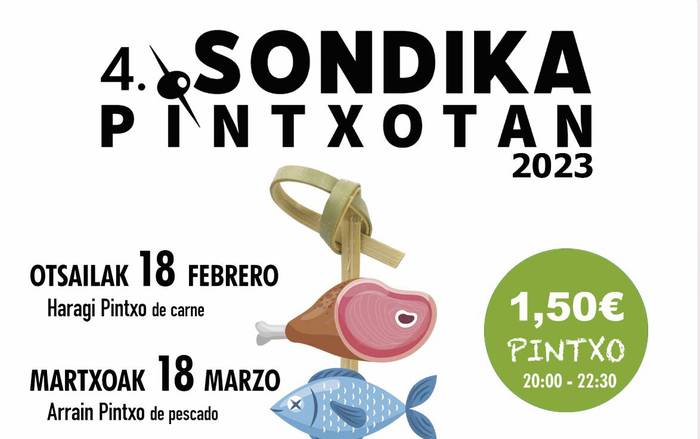 Bihar hasiko da Sondika pintxotan lehiaketa