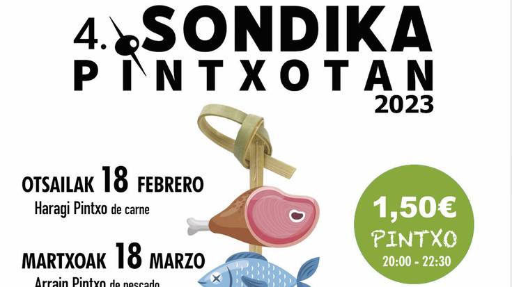 Bihar hasiko da Sondika pintxotan lehiaketa