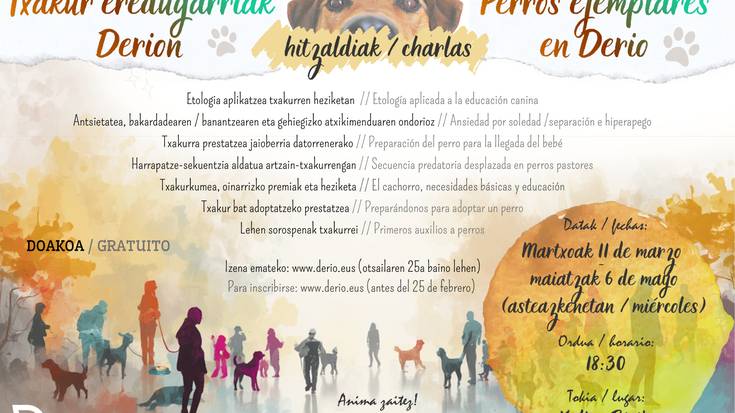 Txakur eredugarrien inguruko hitzaldia