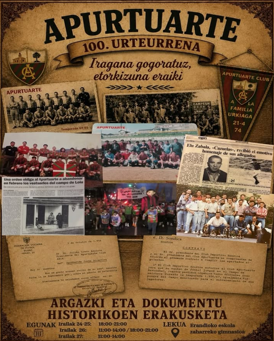 Apurtuarteren argazki eta dokumentu historikoen erakusketa