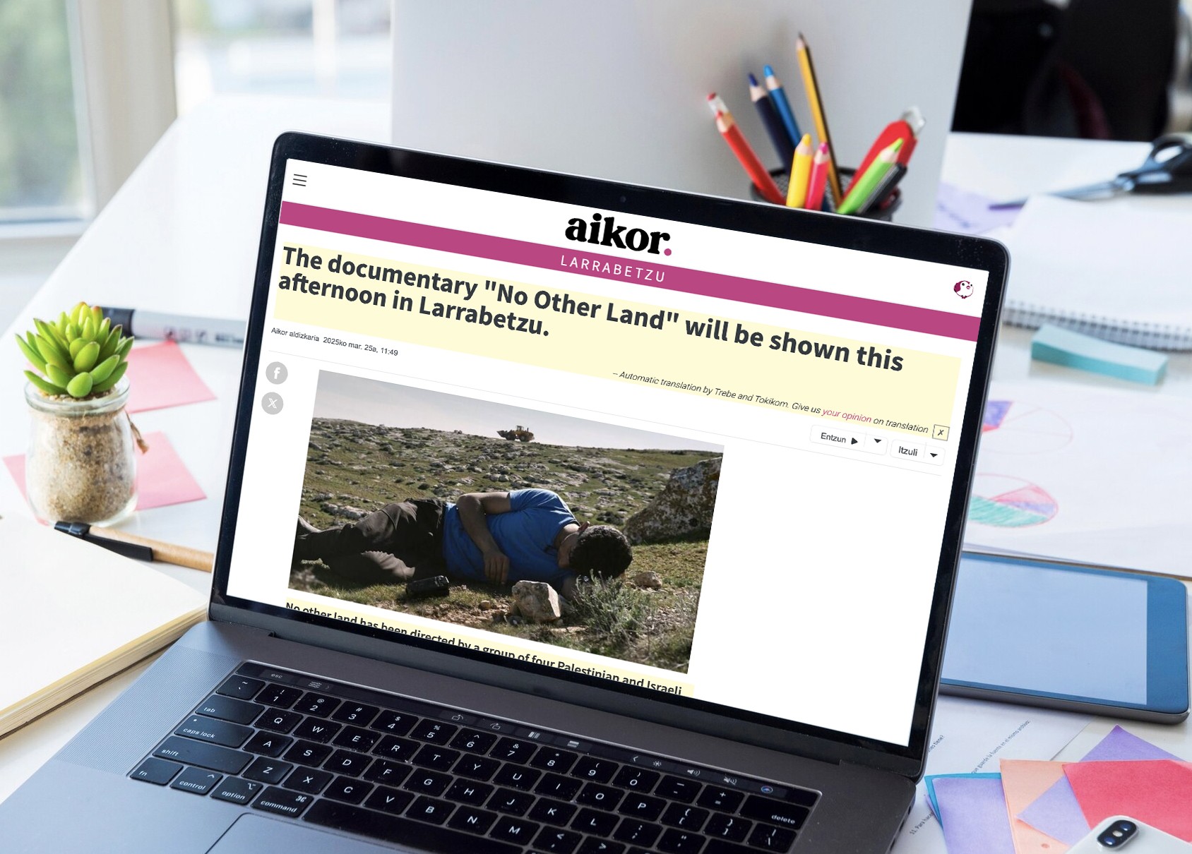 Itzulpen automatikoa aikor.eus webgunean