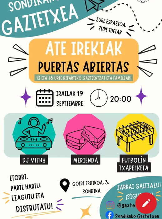 Gaztetxearen ate irekiera